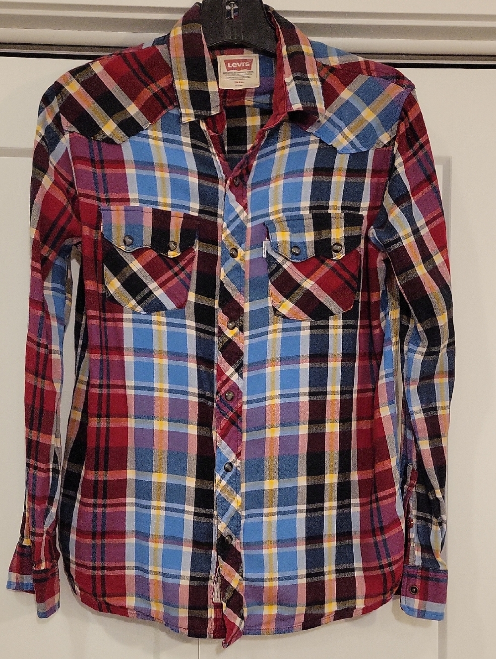 Levi's Men's Multicolor Plaid Button-Down Shirt, Size S